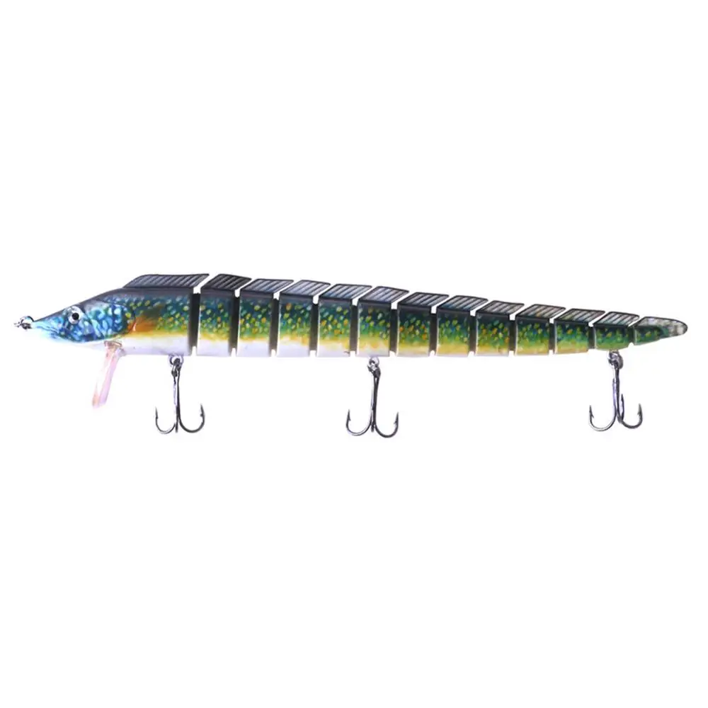 C Искусственный воблер Воблер Vib Jerkbait 13 секций соединенный Eel Hairtail яркая рыба приманка жесткая медленная раковина Swimbait#287766 - Цвет: C