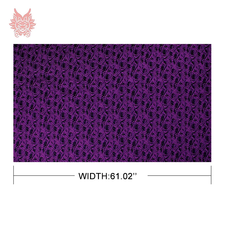 Американский стиль дизайнер фиолетовый цветочный металлик из жаккардовой парчи