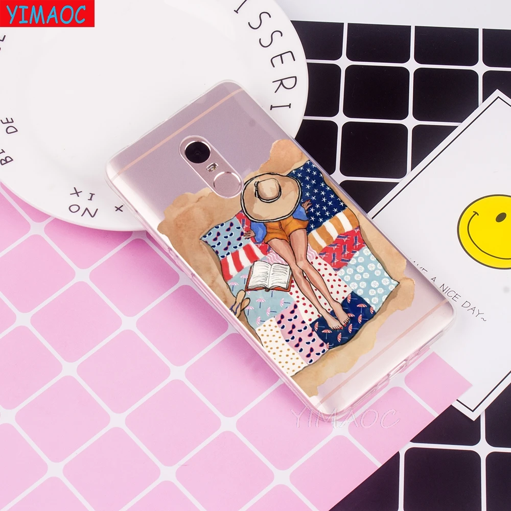 Мягкий силиконовый чехол YIMAOC для девочек на лето Xiaomi Mi 8 SE 6 A1 MiX 2S Redmi 4X 5A S2 Note 4 5 Pro Plus