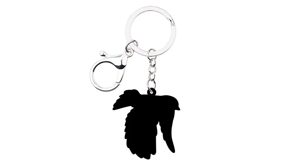 Bonsny Acrylic Sweet Blue Tit Bird Key Chain Keychains Ring Holder Unique Animal Gift Jewelry For Women Girls Bag Car Charms New