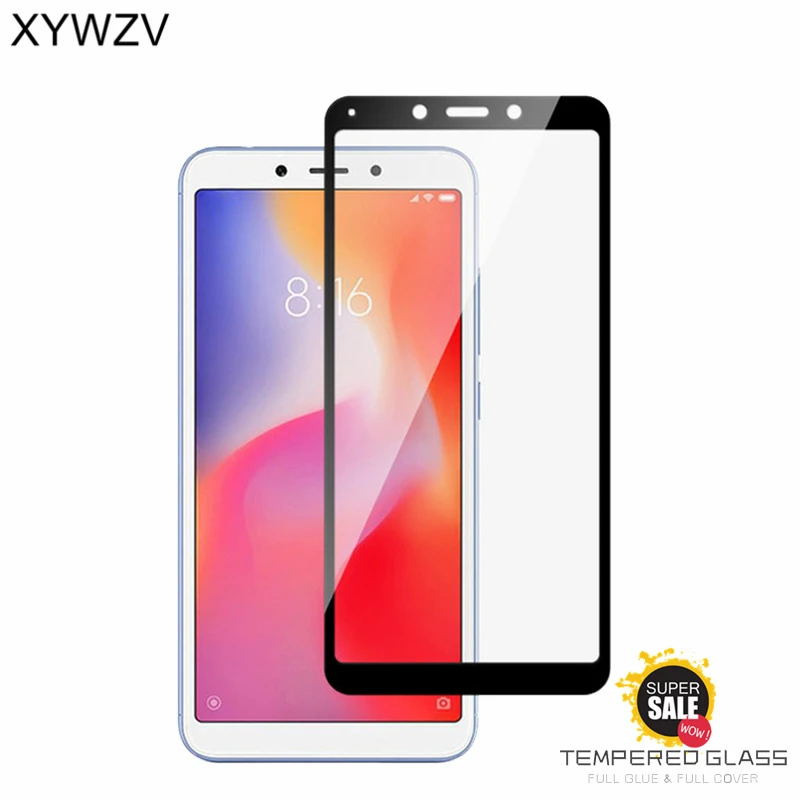 2 шт полное покрытие клея стекло Xiaomi Redmi 6A 6 закаленное Защита экрана для
