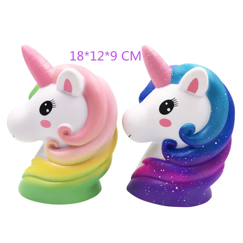 Пенополиуретан мягкий Jumbo Kawaii Единорог Мягкий торт мороженое кекс булочка медленно поднимающийся снятие стресса сжимает детские игрушки Рождественский подарок