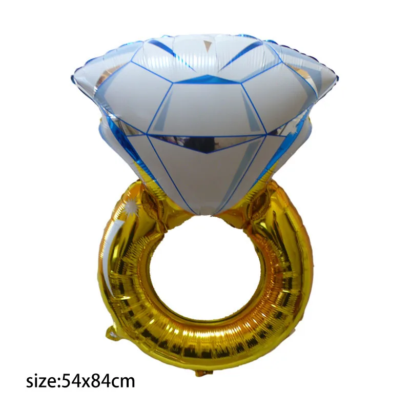 1pcs ring Свадебные Воздушные шары, розовое золото, вечерние украшения, корона, Miss To Mrs, воздушные шары, команда невесты To Be Hen, Холостяки, вечерние украшения, принадлежности - Цвет: 1pcs ring