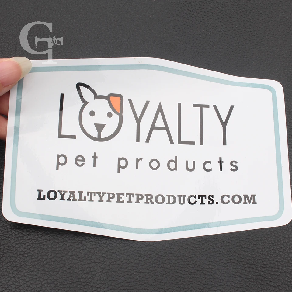 Самоклеящиеся виниловые прозрачные наклейки для печати логотипа на заказ/на