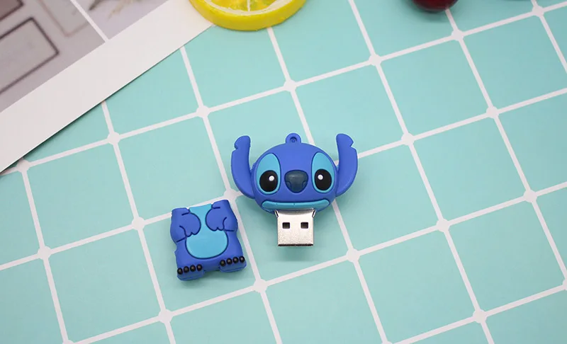 Милый мультяшный USB флеш-накопитель Lilo& Stitch Memory USB Stick 4GB 8GB Blue Stitch thumb Pendrive 16GB 32GB флеш-накопитель U диск в подарок