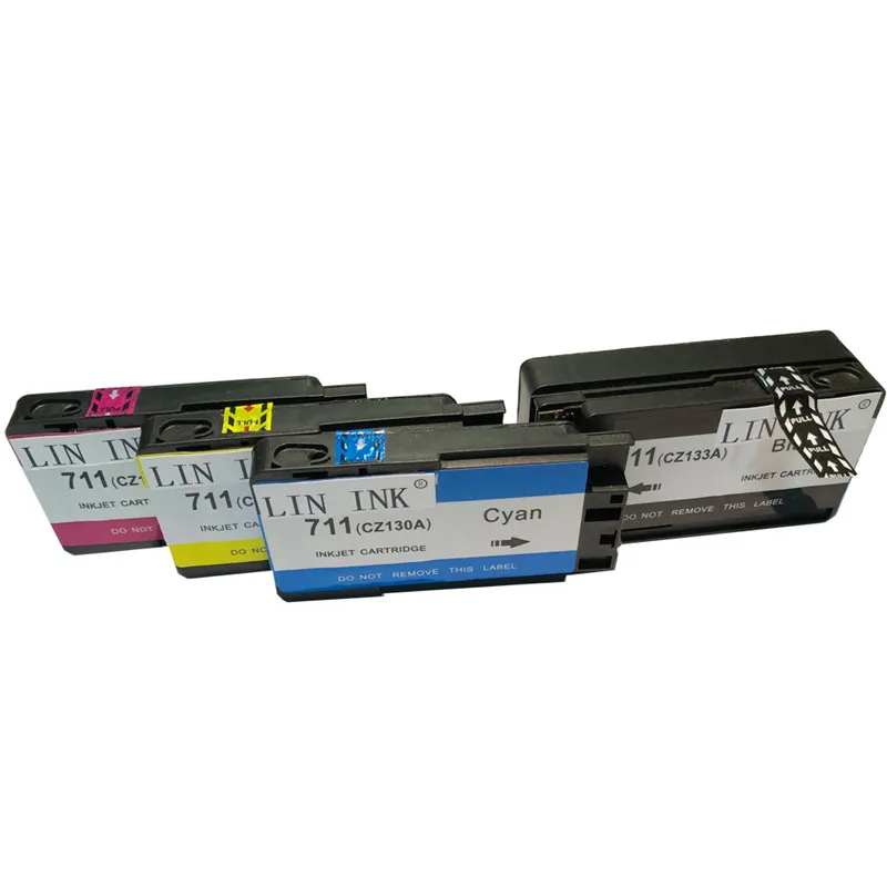 4 шт. чернильный картридж для HP 711 полный Designjet T120 T520 CZ133A CZ130A CZ131A CZ132A|Чернильные