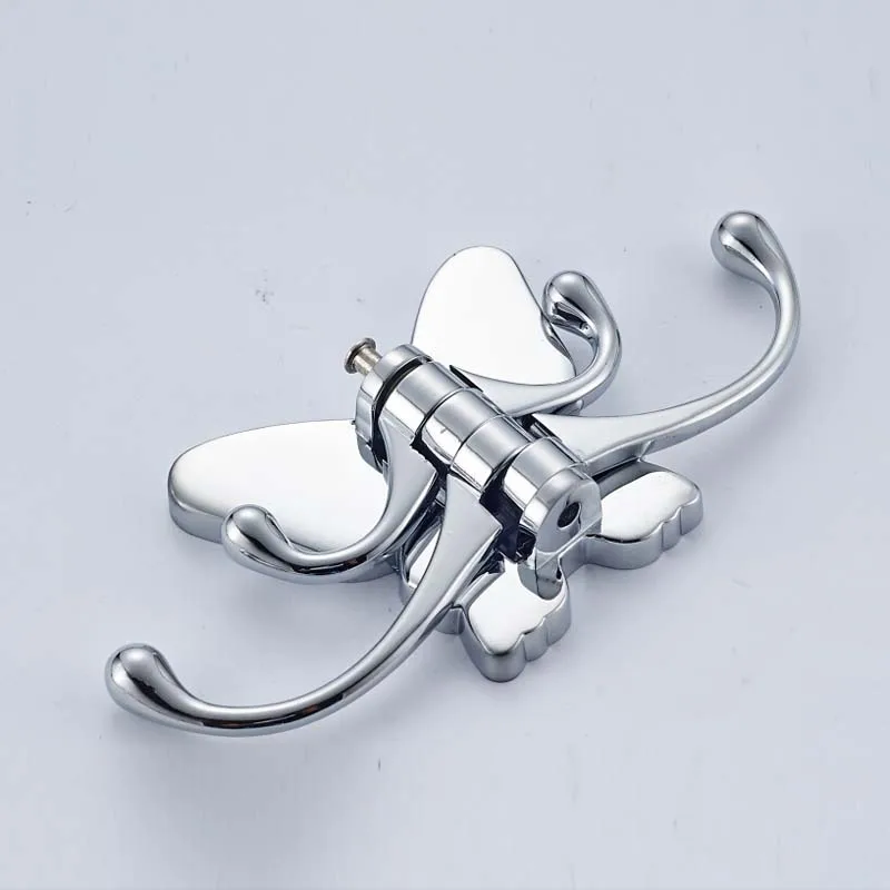 Настенные подвесные крючки для полотенец Crhome с полированной бабочкой ванной
