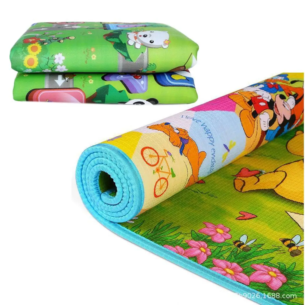 Детский игровой коврик развивающий пенопластовый для ползания двойной домашний