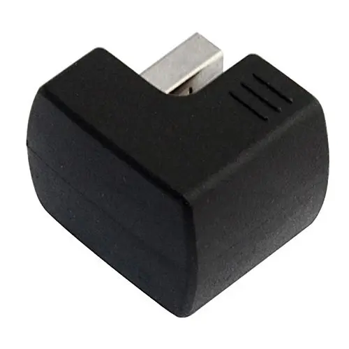 

Правый угловой адаптер USB 2,0 A штекер-гнездо удлинитель 90 180 градусов черный