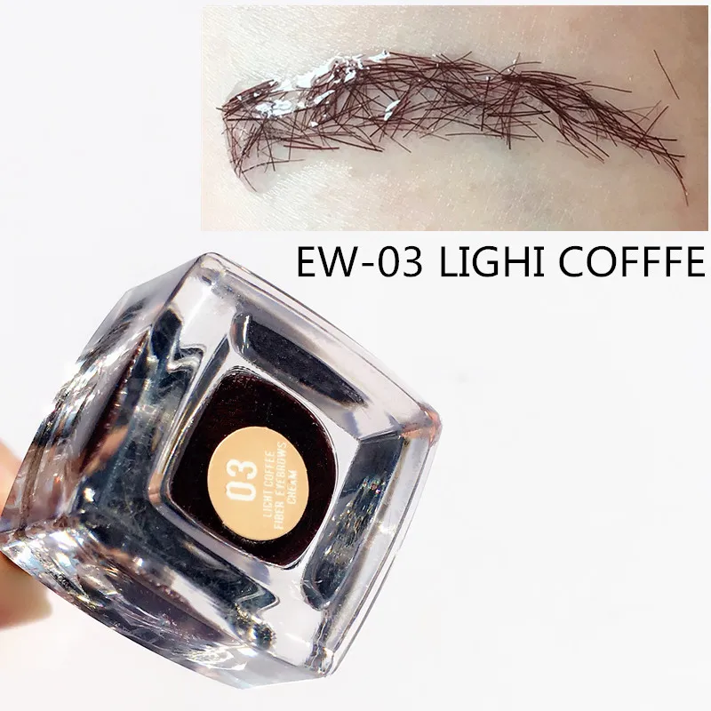 EW-03 LIGHT COFFEE 3D краска для бровей, волокно, гель для наращивания, натуральные волокна для волос, водостойкий, мгновенный, для бровей, наращивание ресниц, усилитель для бровей, макияж - Цвет: EW-03 LIGHT COFFEE