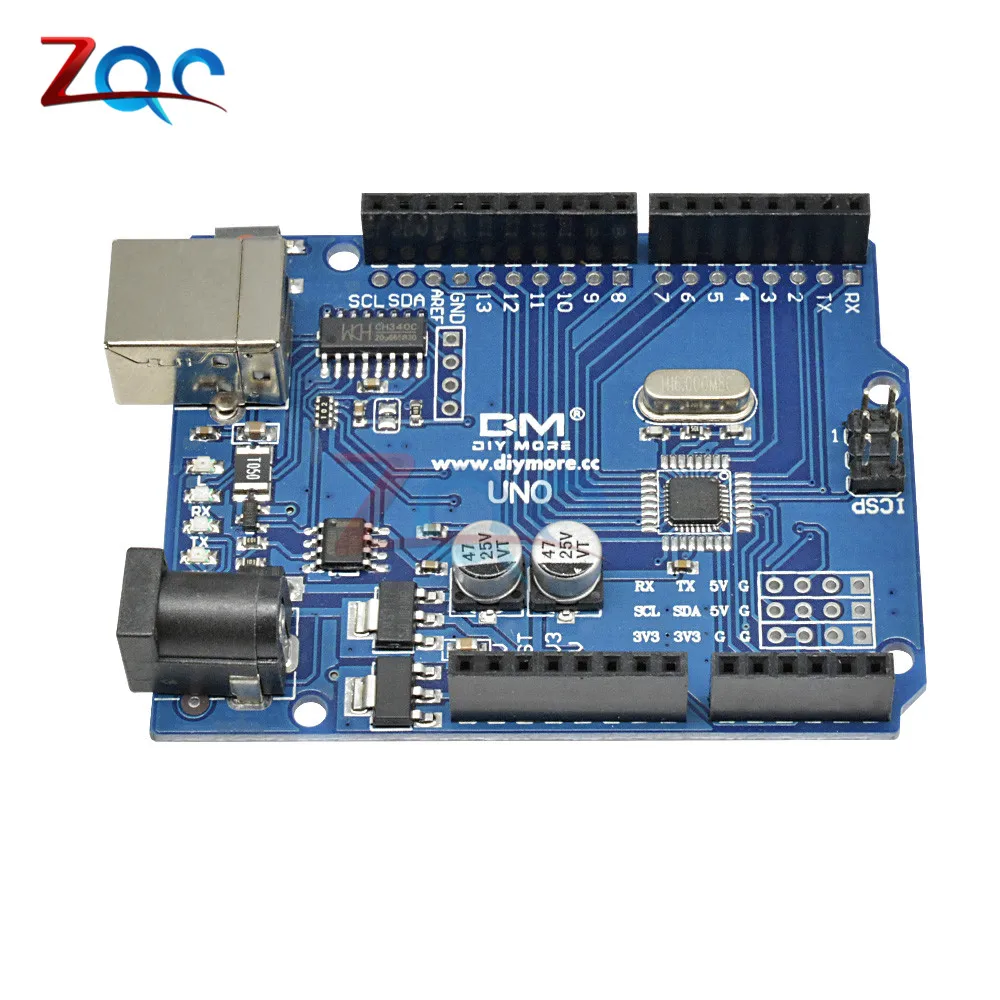 UNO R3 совместимая плата Mit Atmel ATmega328P 16 МГц CH340 CH340G USB Замена ATmega16U2 с Pin