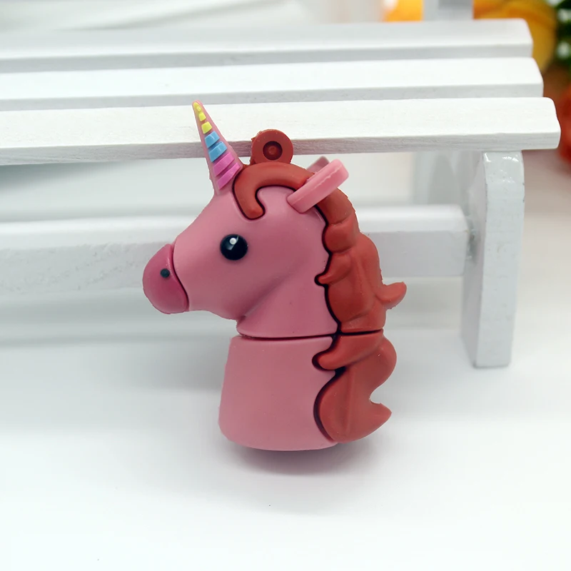 Мультяшный флеш-накопитель в виде единорога, 128 ГБ, USB флеш-накопитель, 128 ГБ, 64 ГБ, 32 ГБ, 16 ГБ, 8 ГБ, милая лошадь, флешка, 256 ГБ, USB 3,0, карта памяти