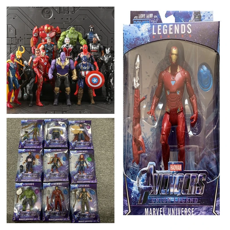 Marvels Мстители эндгейм Супер Герои Фигурки игрушки Железный человек Человек паук