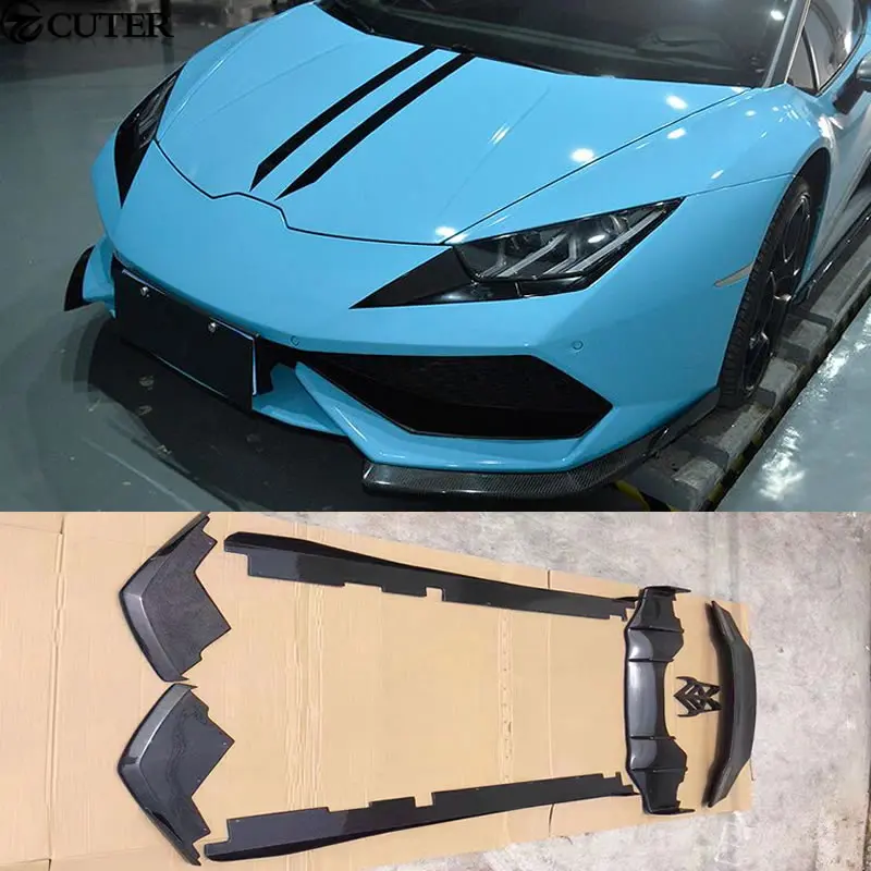 LP610 разветвители переднего бампера из углеродного волокна задний диффузор