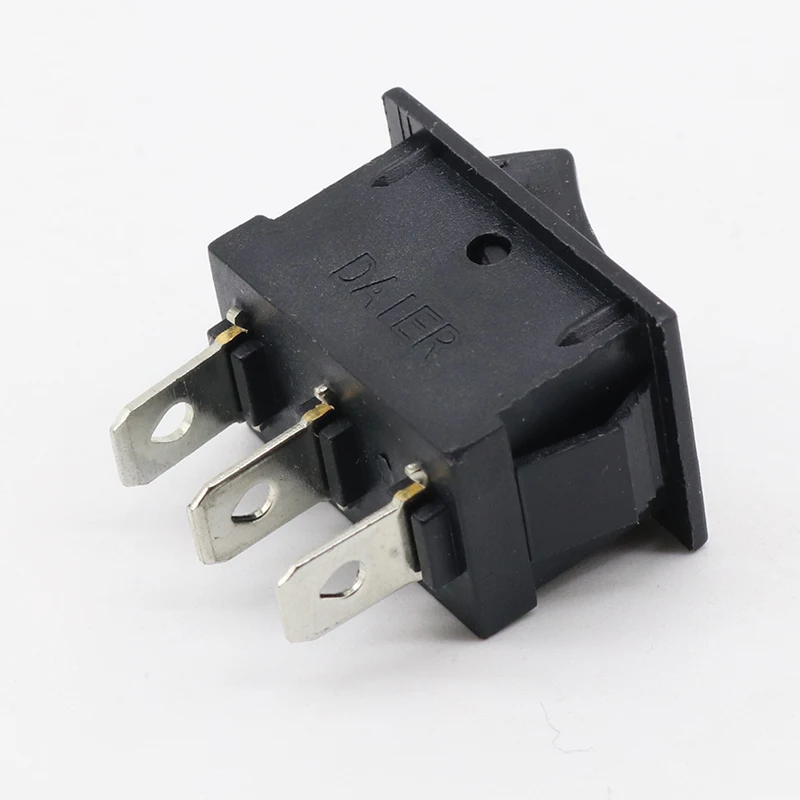 10 шт./лот 3-контактный 3A 250V 6A 125V черный кнопочный кулисный переключатель ВКЛ-ВЫКЛ