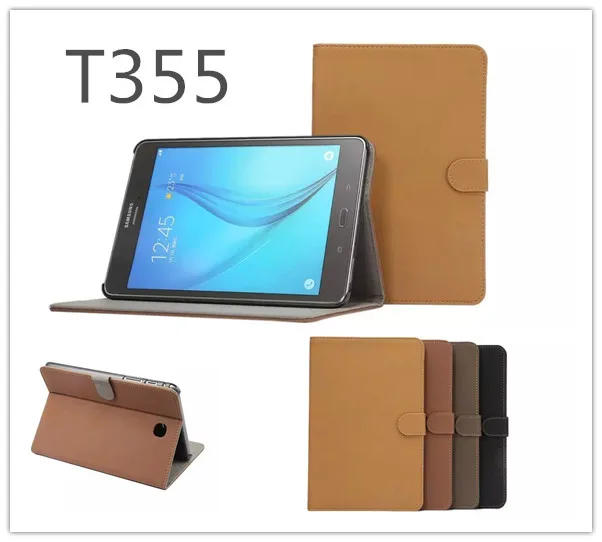Кожаный чехол для Samsung T350 Tab A Матовый Ретро-Чехол-книжка из искусственной кожи