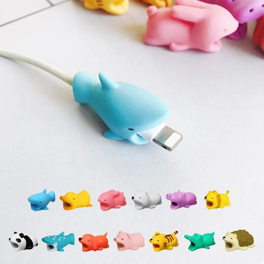 Укуса животного USB кабель протектор Симпатичные Кабельный организатор линии
