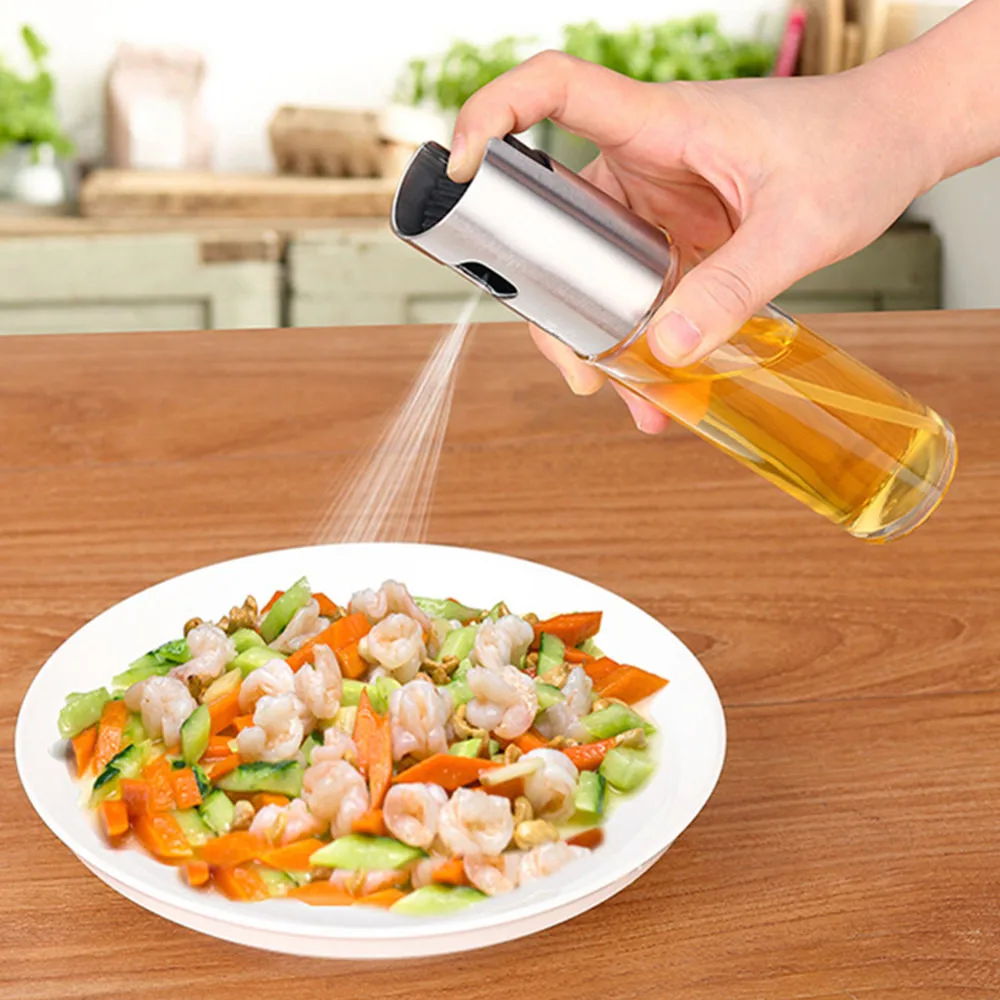 Oil Sprayer Bottle Pump Glass Olive Cooking Stainless Steel glass Pot Leak-proof Drops kitchen oil sprayer a804 12 | Дом и сад