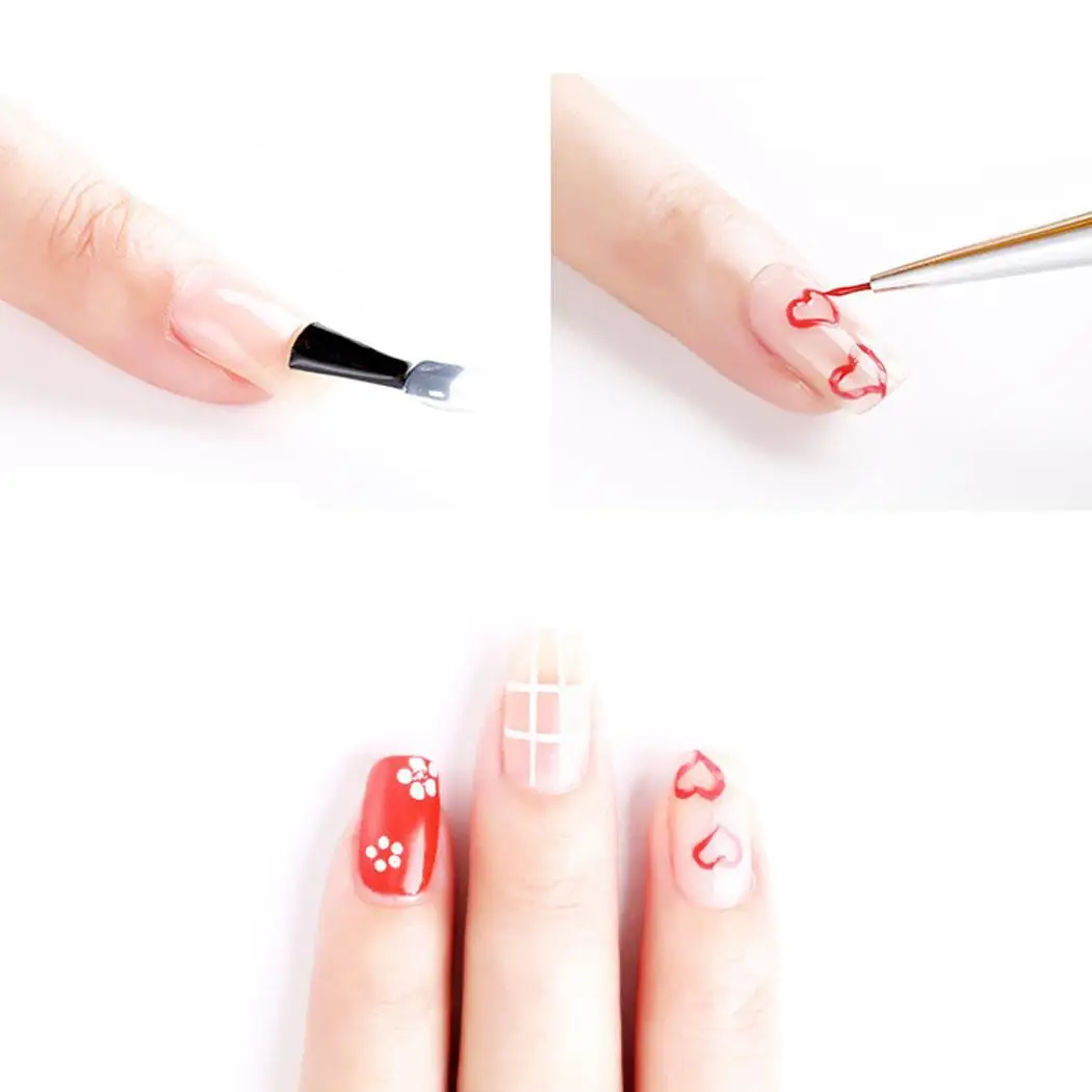 Профессиональная краска для ногтей ручка рисования Повседневная белая кисть