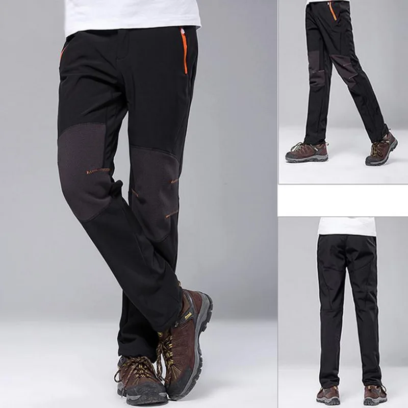 Laamei Fashion Men's Autumn Winter Fleece Thermal Waterproof Outdoor Pants Clearance Sale Men Bodybuilding Windproof Trousers