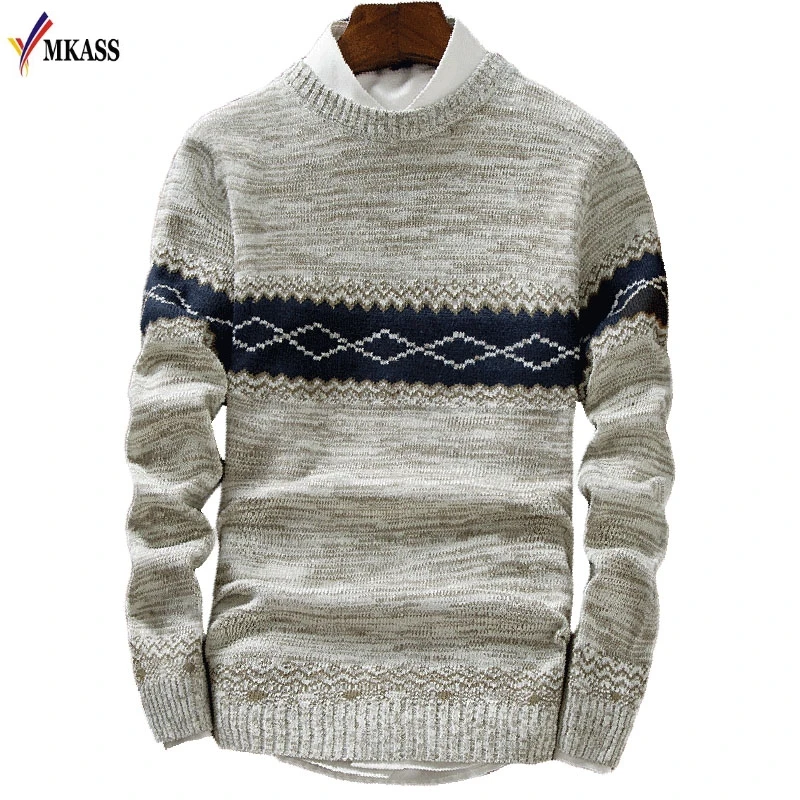 Новинка 2018 модные свитера с круглым вырезом вязаный мужской свитер длинным