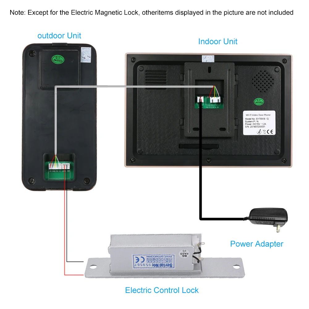 

NO-Electric Door Lock For Access Control System Use 12V Entrance Guard Electric Lock Visual Doorbell Accessory