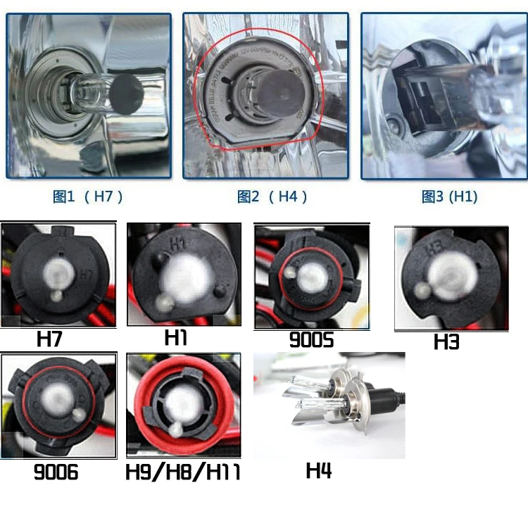 2 шт. HID ксеноновая лампа 55w 3000k 4300k 6000k 8000k 10000k 12000k H1 H3 H7 H11 HB3 HB4 H27 D2S 9012 880 881 H4 D2H автомобильных фар