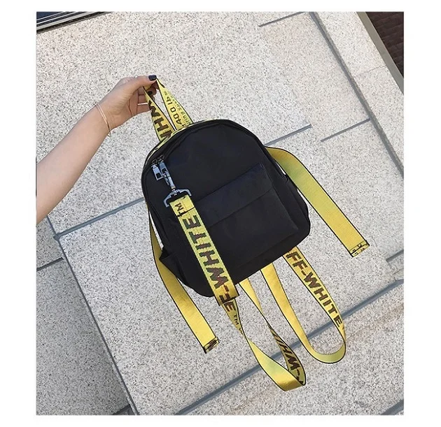 04 Yellow Новые мужские и женские холщовые рюкзаки, сумки через плечо, школьные сумки для подростков, мальчиков, ulzzang, маленькая сумка для девочек, рюкзак, модная сумка - Цвет: 04 Yellow