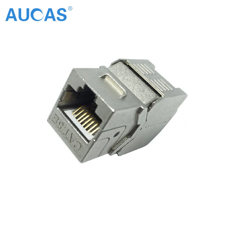 AUCAS 24 шт. Keystone Cat5e RJ45 Экранированный FTP модуль из цинкового сплава модульная вилка
