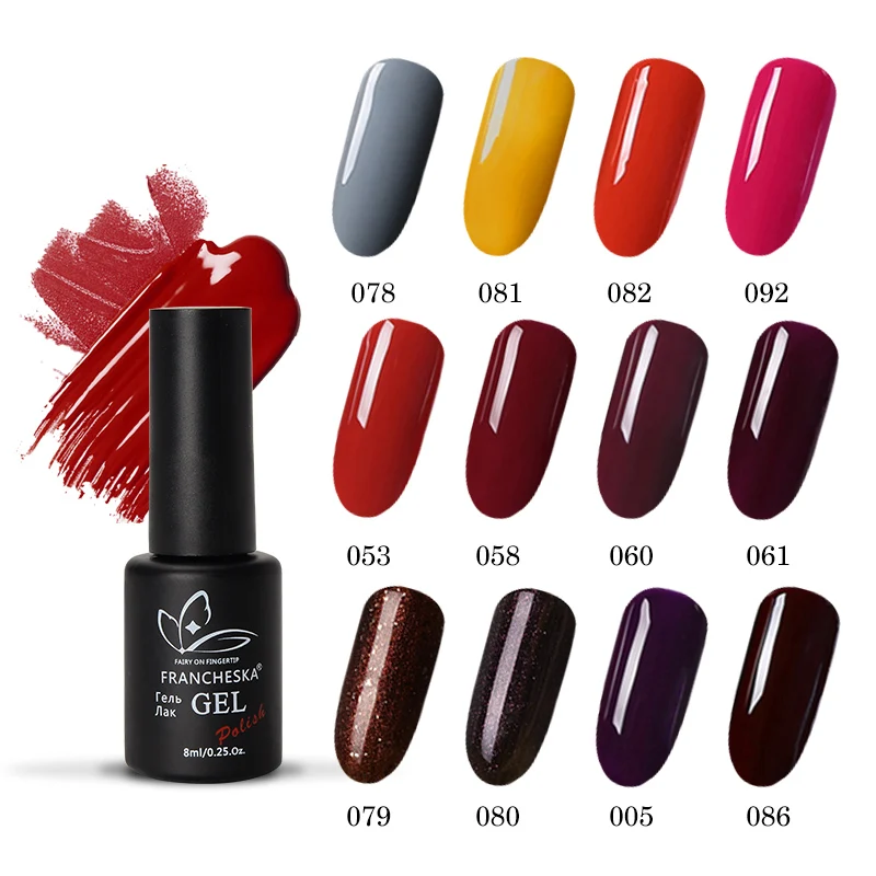 Гель лак для ногтей 24 цвета гель Светодиодный УФ nagels spulletjes oje био Гели soak off semi