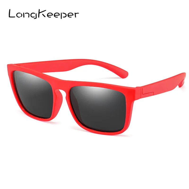 New Square Mirror Polarized Kids Sunglasses Children Safety Silicone TR90 Goggles Boys Girls Eyewear Gafas de sol UV400