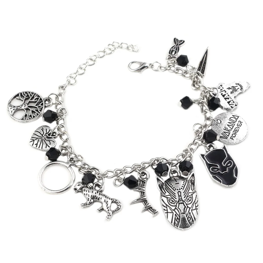 2018 HOT movie Avengers 4 black panther around Bracelet mask pendant bracelet | Украшения и аксессуары