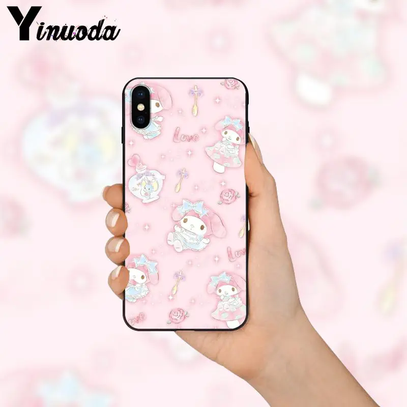 Yinuoda My melody DIY Роскошный Высокий протектор на конце чехол для Apple iPhone 8 7 6 6S Plus X XS MAX 5 5S