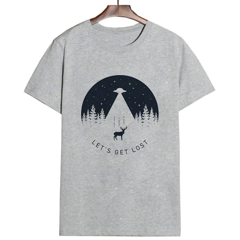 1330-gray Vintage Vogue Whale Tail Printed Gothic Tshirt Cosmic Belief Harajuku Summer Tops T Shirt Women Vintage Streetwear Vegan T-shirt - Цвет: 1330-gray