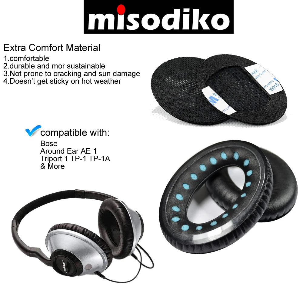 Misodiko сменные амбушюры Набор подушек-для Bose вокруг-Ear AE1, Triport TP-1 TP-1A наушники Ремонт частей амбушюры