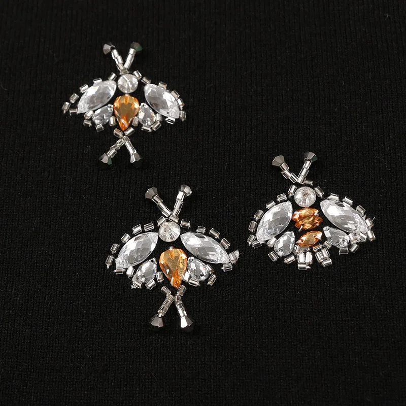 GRUIICEEN роскошный женский свитер с бусинами и Пчелой пуловеры новый дизайн вязаный