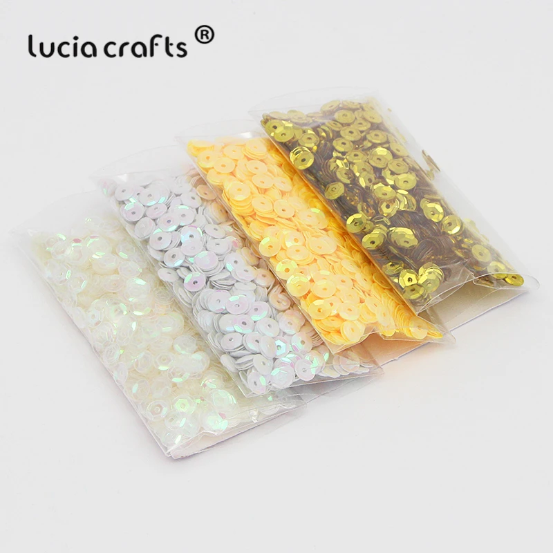 Lucia crafts, 20 г/лот, 5 мм, разные цвета, пластиковые, свободные, с блестками, для дома, вечерние, свадебные, украшения, DIY аксессуары, D0805