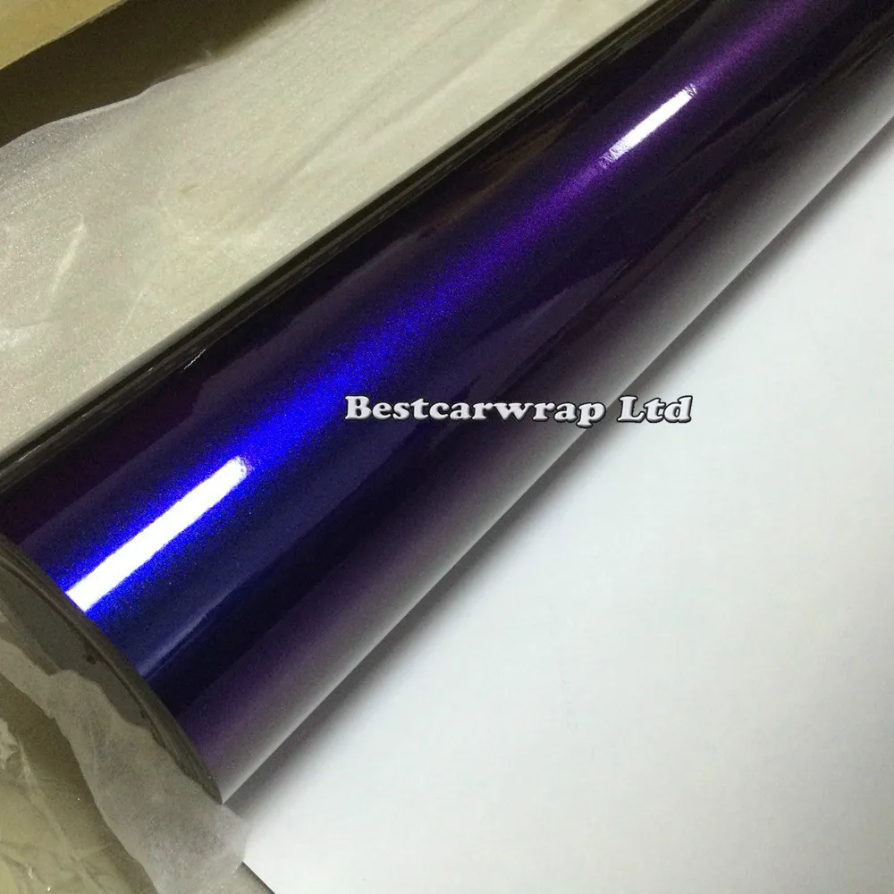 Фиолетовый жемчужный блеск виниловая пленка с эффектом хамелеона прямого кроя