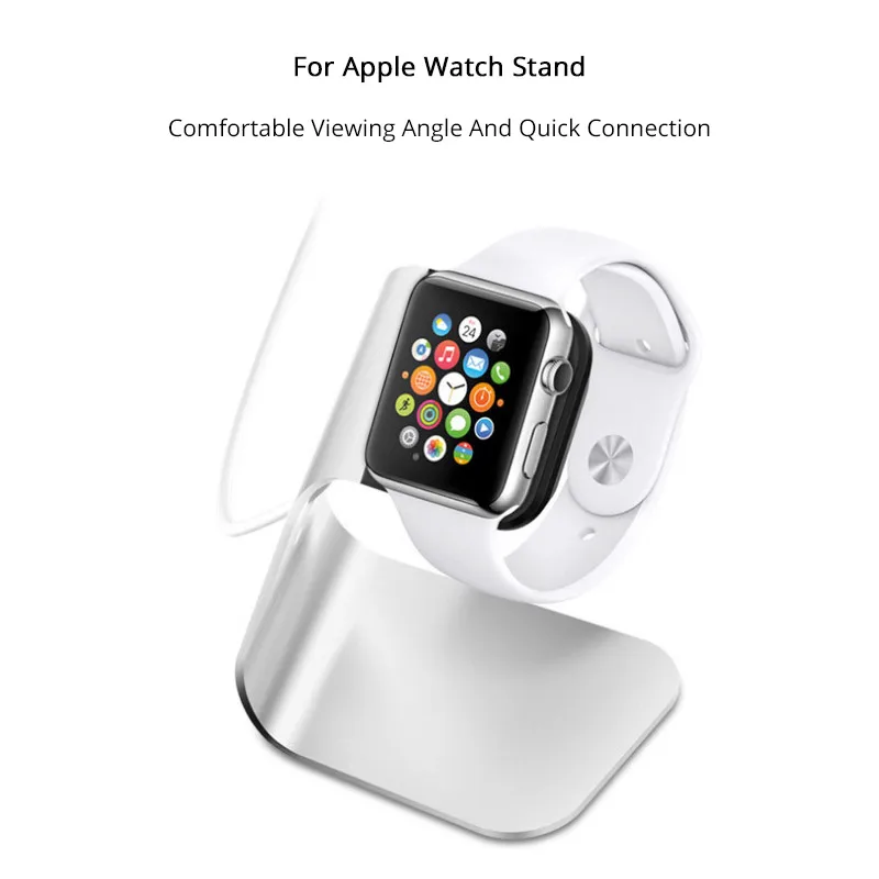 Универсальная зарядная док-станция для умных часов Apple Watch Series 1 2 3 алюминиевая