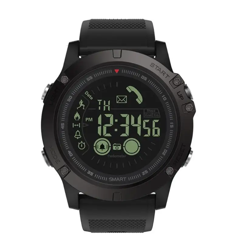 Black Zeblaze Смарт-часы VIBE3 с Bluetooth, 33 месяца, длительное время ожидания, 24 часа, всепогодный мониторинг, умные часы, телефон для Android IOS - Цвет: Black