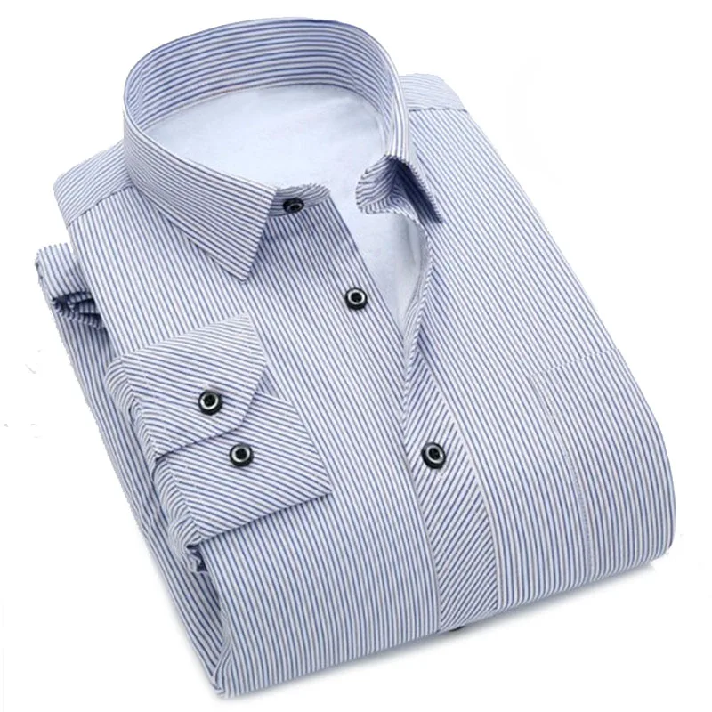 MFERLIER, зима-осень, мужские рубашки, 5XL, 6XL, 7XL, 8XL, большой размер, толстые, повседневные, свободные, повседневные, сохраняющие тепло, плюс размер, рубашки для мужчин - Цвет: 1401