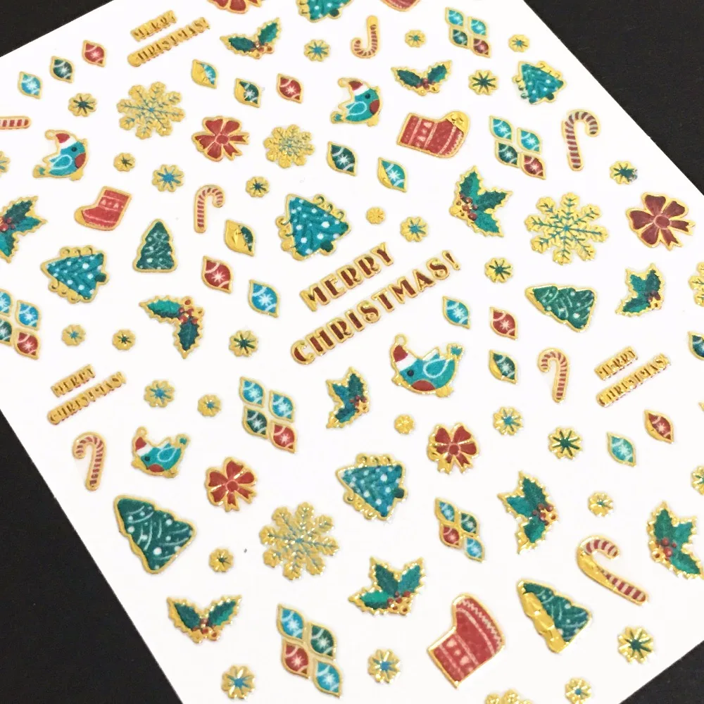 

Newest MG-404 3d nail sticker back glue nail decals Japan Korea type DIY decoration tools for nail stamping