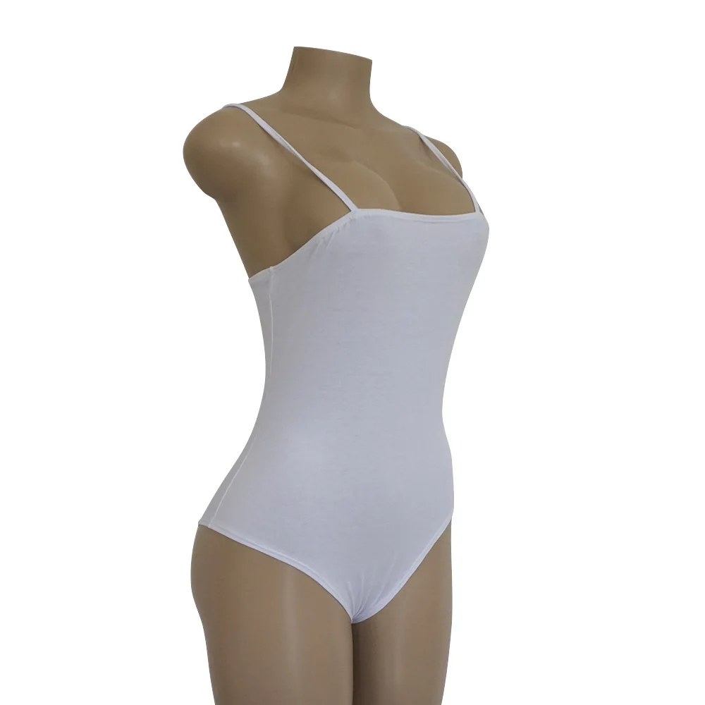 white bodysuit Повседневный однотонный хлопковый комбинезон, сексуальный Облегающий комбинезон на бретельках с открытой спиной, женский элегантный летний комбинезон без рукавов для женщин - Цвет: white bodysuit