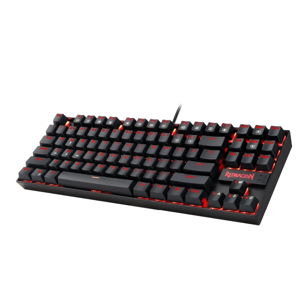 Redragon комбинированная Механическая игровая клавиатура мышь и коврик для мыши ПК игровая гарнитура с микрофоном светодиодный подсветка 87 клавишная клавиатура K552
