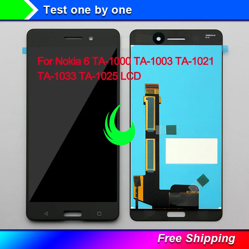 5 &quotОригинальный ЖК дисплей для Nokia 6 TA 1000 1003 1021 1033 с сенсорным экраном и