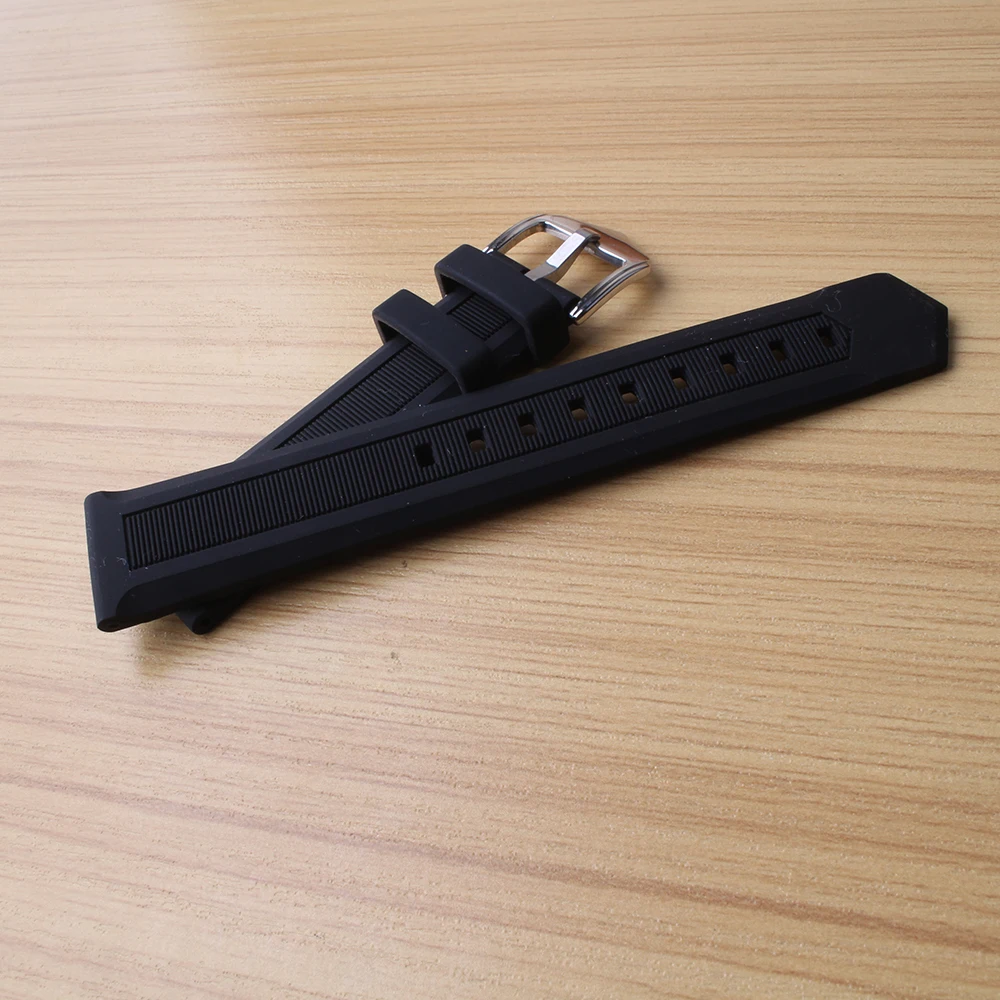 Ремешок силиконовый для часов 20 мм 22 м|watchband black|watchband strapsilicone rubber |