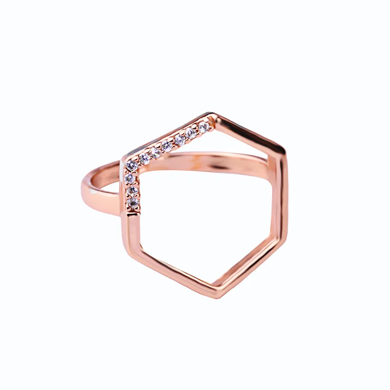 KISS ME Wedding Ring Chic Fashion Rose Gold Color CZ Engagement Rings for Women Luxury Jewelry Accessories images - 6
