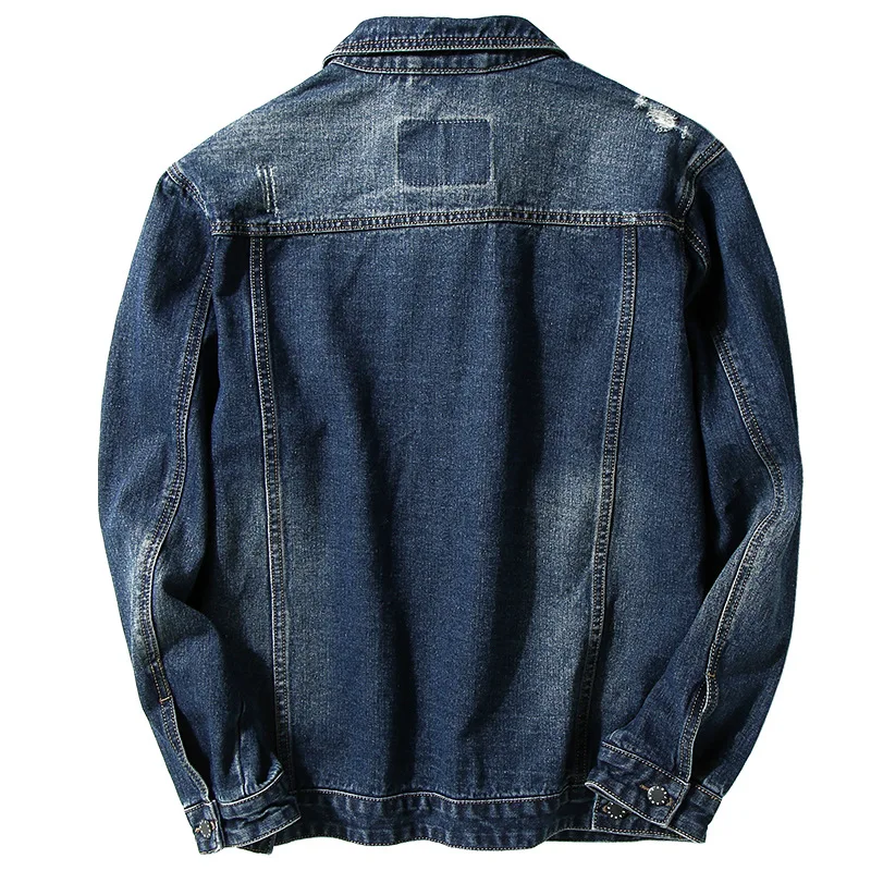 Мужская джинсовая куртка с длинным рукавом большие размеры XL 7XL 6XL 5XL 155 кг