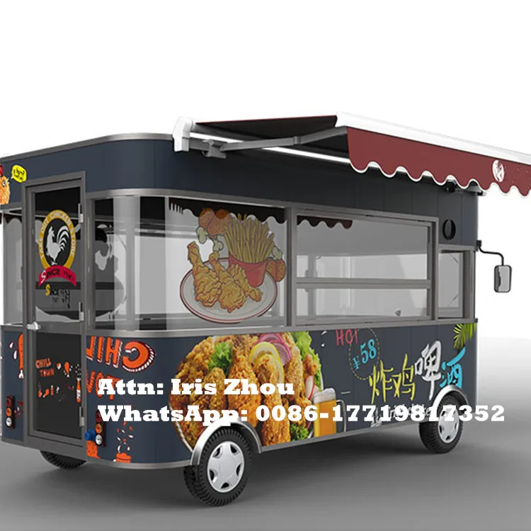 4 2 м умный электрический уличные мобильный продовольственный автомобиль быстро