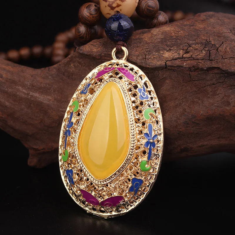 Искусственное ожерелье evade этническое ювелирное из искусственного воска эмаль